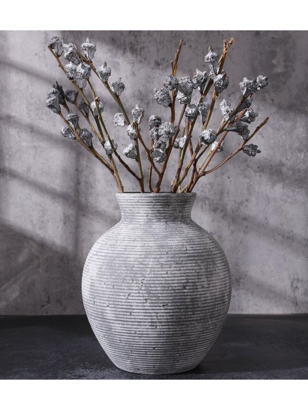 7.4 in Ceramic Flower Vase Farmhouse Retro Vintage Living Room Kitchen Decor